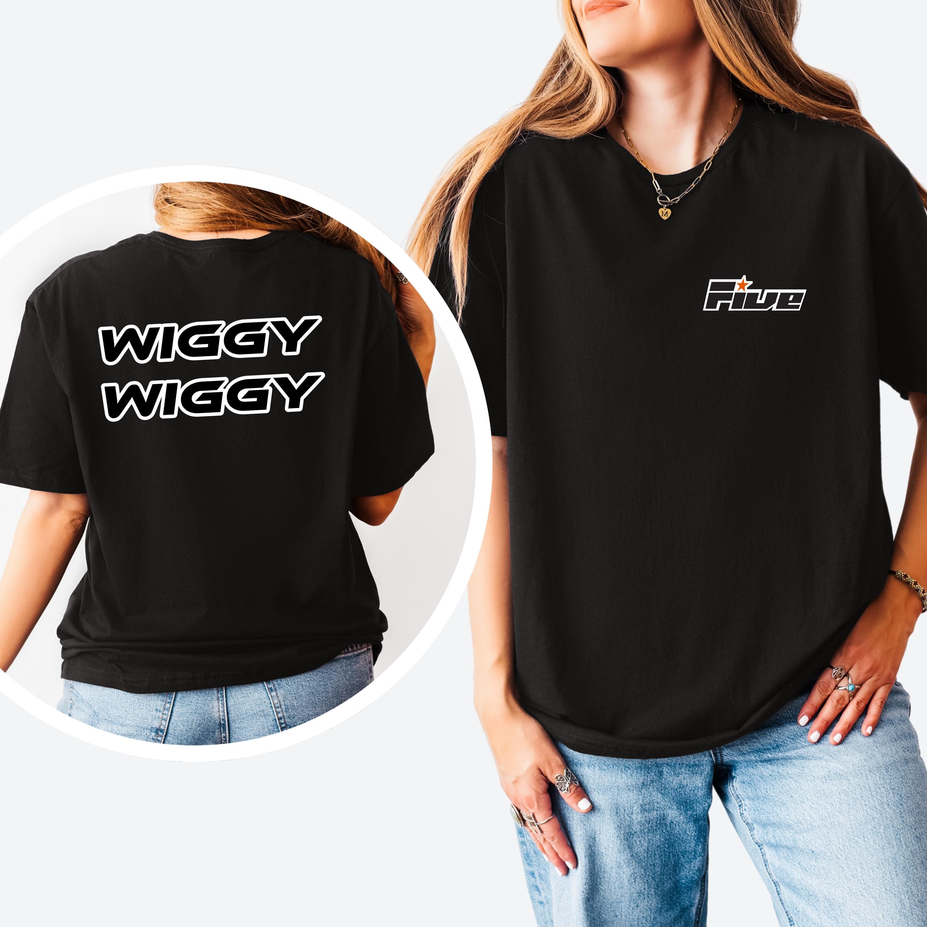 Five Wiggy Wiggy 90s Boy Band Tour T-Shirt: 5ive Retro Pop Fan Merch Gift