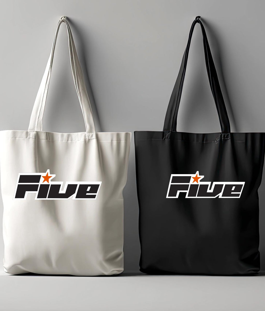 90s Five Boy Band Canvas Tote Bag: Retro Fan Merch