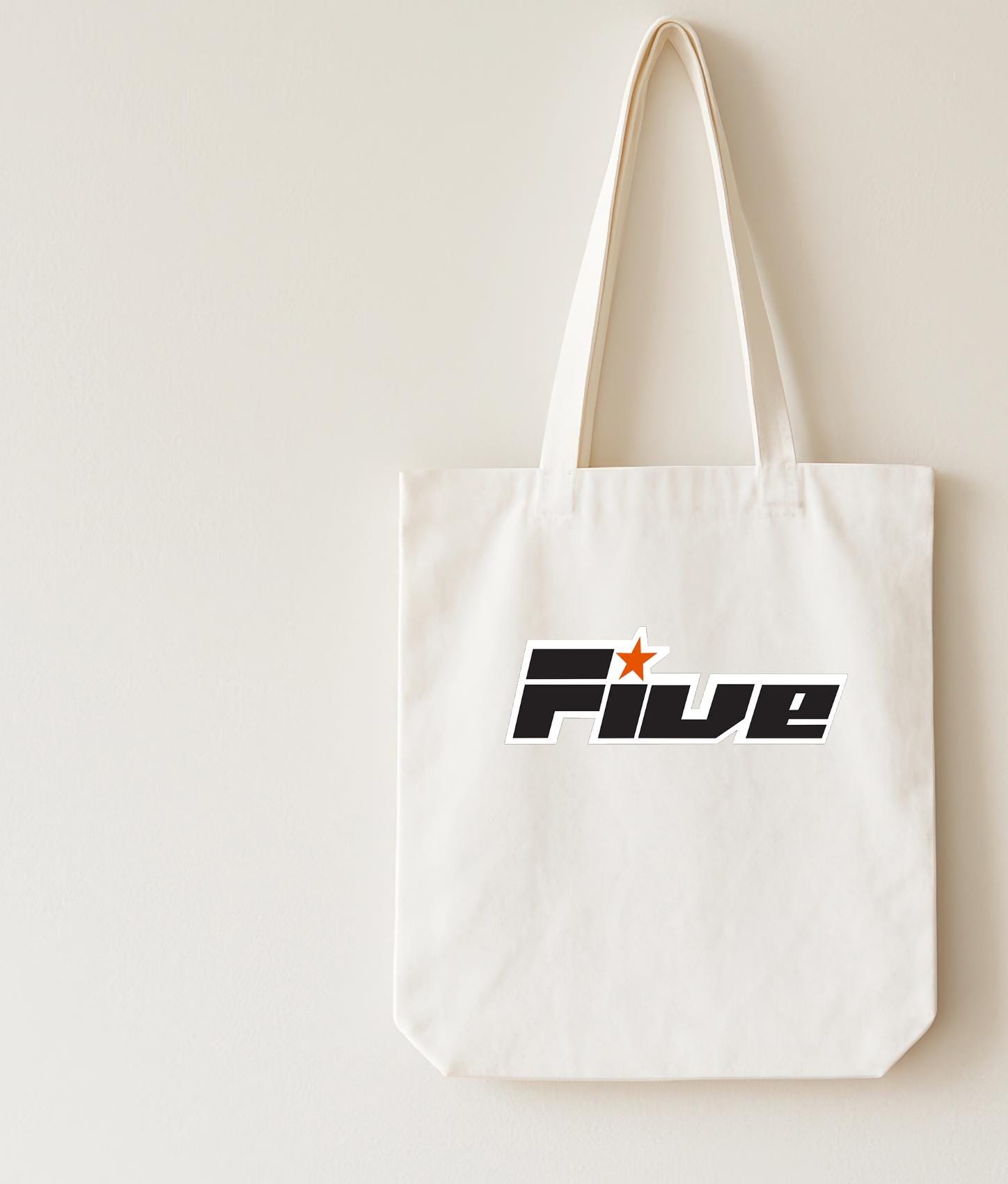 90s Five Boy Band Canvas Tote Bag: Retro Fan Merch