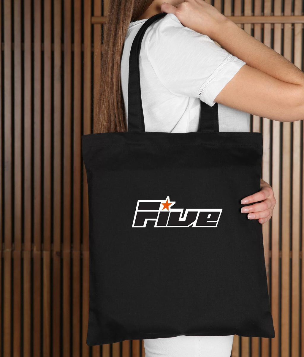 90s Five Boy Band Canvas Tote Bag: Retro Fan Merch