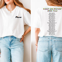 Five 90s Boy Band Tour T-Shirt: 5ive Retro Pop Fan Gift