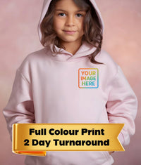 Personalised Custom Hoodie with Full Colour Design, Unisex, 2-Day Turnaround, Gift, Events & Workwear
