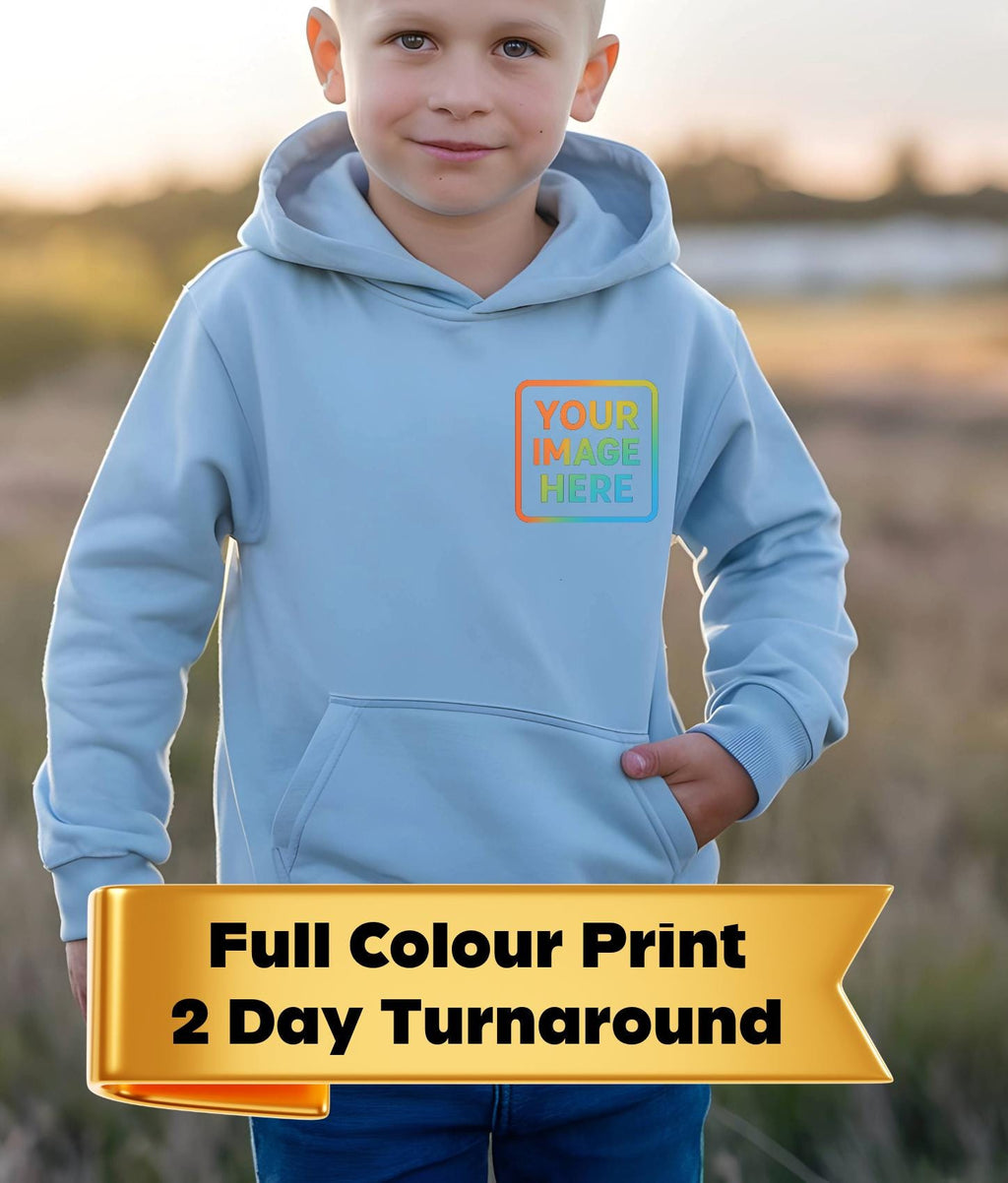 Personalised Custom Hoodie with Full Colour Design, Unisex, 2-Day Turnaround, Gift, Events & Workwear