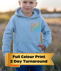 Personalised Custom Hoodie with Full Colour Design, Unisex, 2-Day Turnaround, Gift, Events & Workwear
