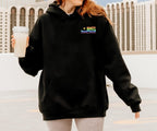 JLS 2025 Tour Hoodie: The Club Is Alive, Rainbow Sparkle Glitter Effect Logo
