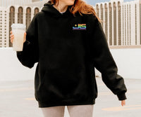 JLS 2025 Tour Hoodie: The Club Is Alive, Rainbow Sparkle Glitter Effect Logo