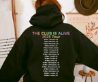 JLS 2025 Tour Hoodie: The Club Is Alive, Rainbow Sparkle Glitter Effect Logo