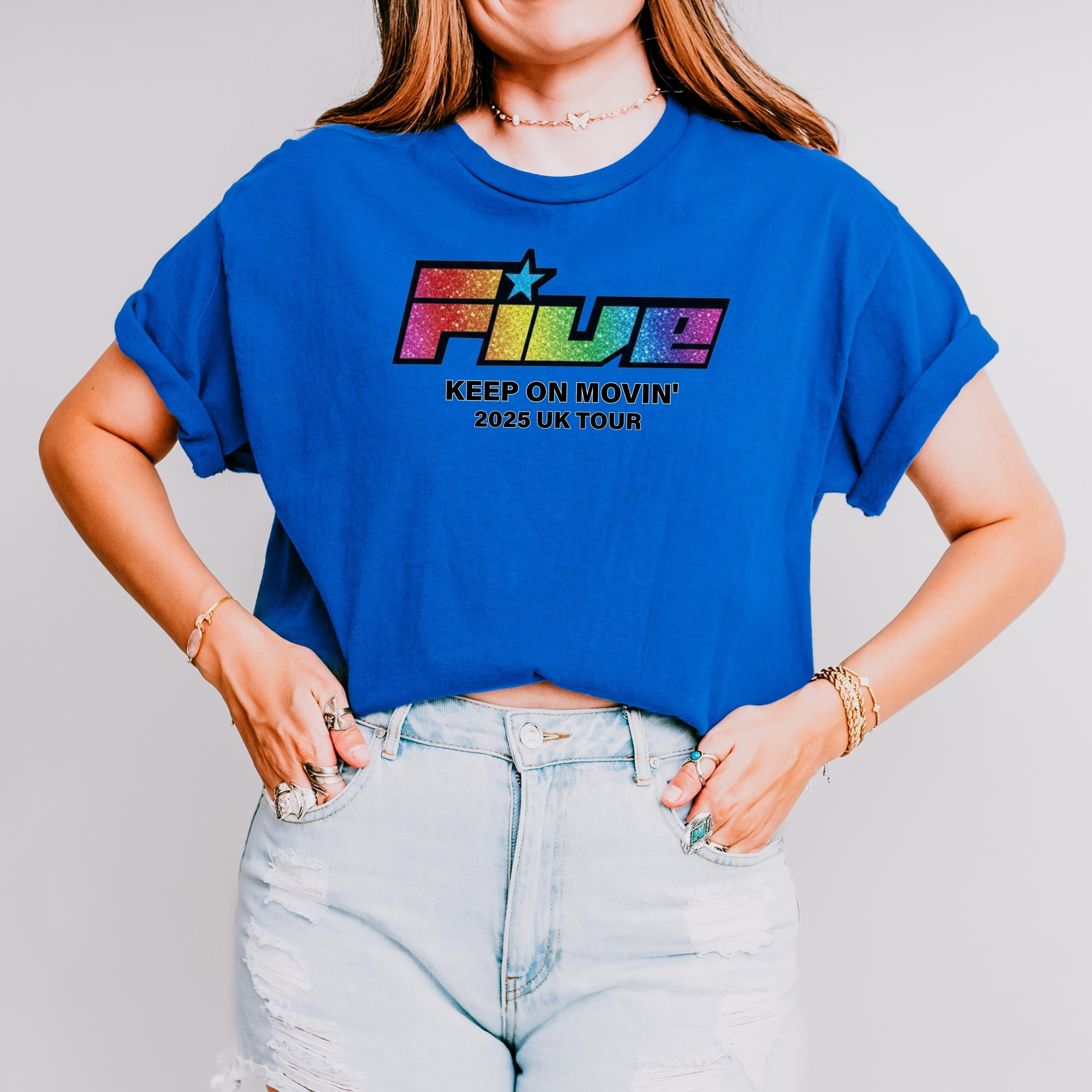 5ive Tour T-shirt - Keep on Movin' Five 2025 UK Tour - Matching Outfits - Quick Delivery
