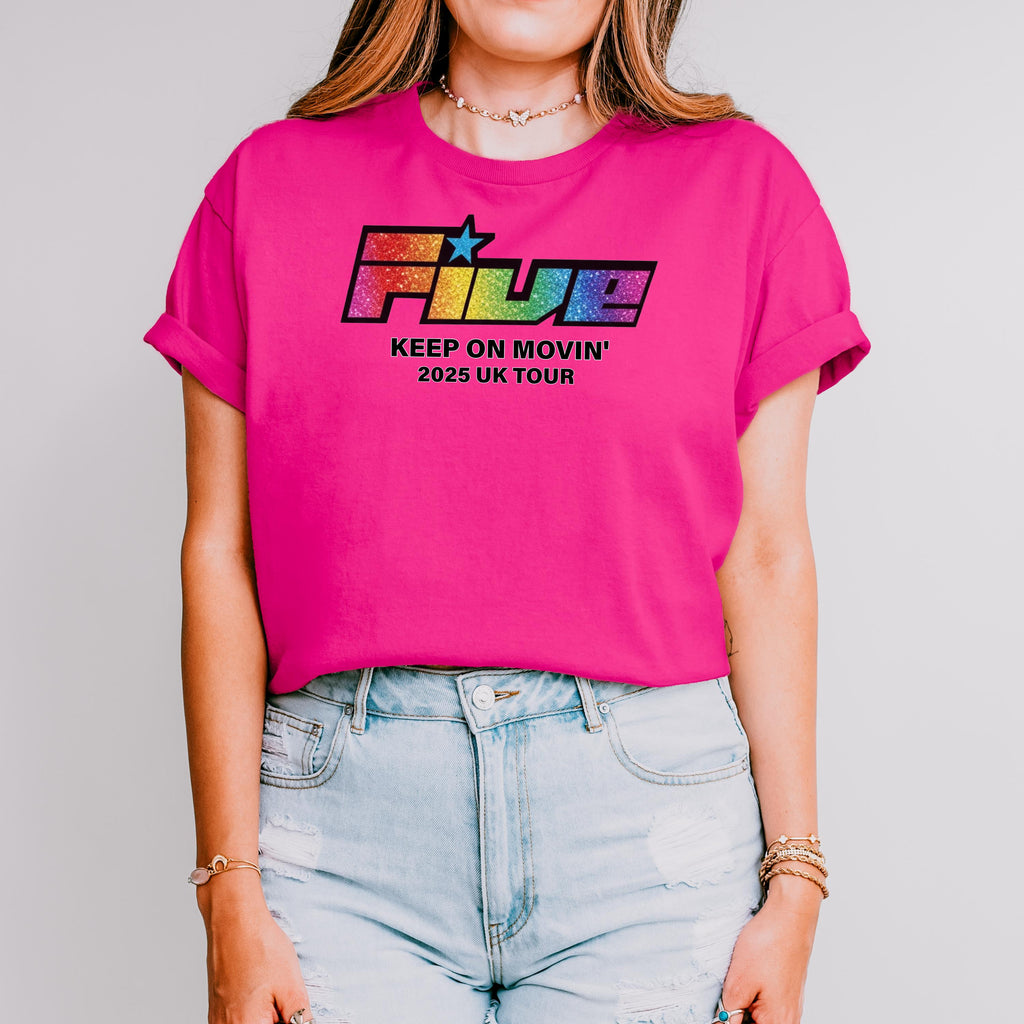 5ive Tour T-shirt - Keep on Movin' Five 2025 UK Tour - Matching Outfits - Quick Delivery