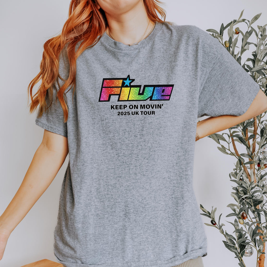 5ive Tour T-shirt - Keep on Movin' Five 2025 UK Tour - Matching Outfits - Quick Delivery
