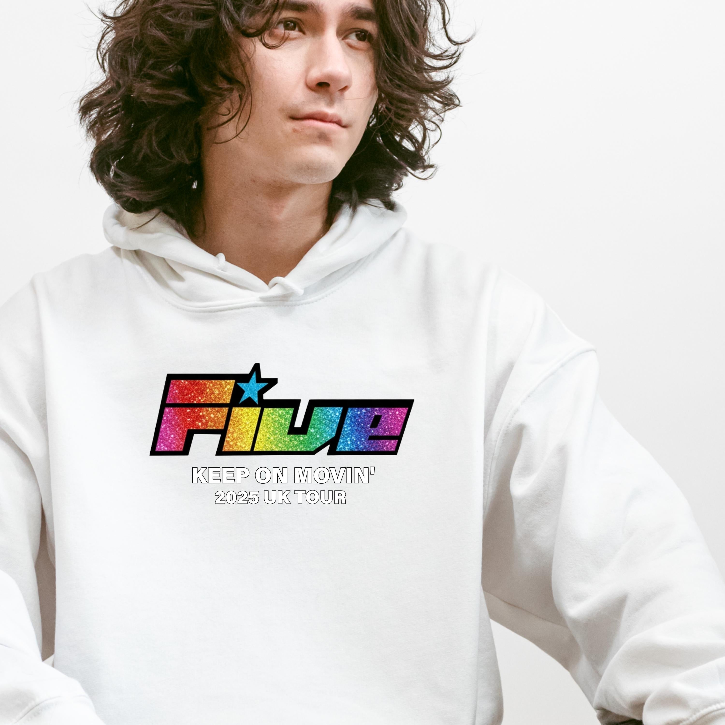 5ive "Keep on movin'" 2025 Five Tour Hoodie: Fan Gift unofficial Merch