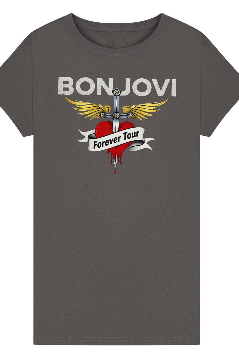 Bon Jovi Forever Tour Fan T-Shirt | Rock Band Tee | Concert Shirt Plus Sizes