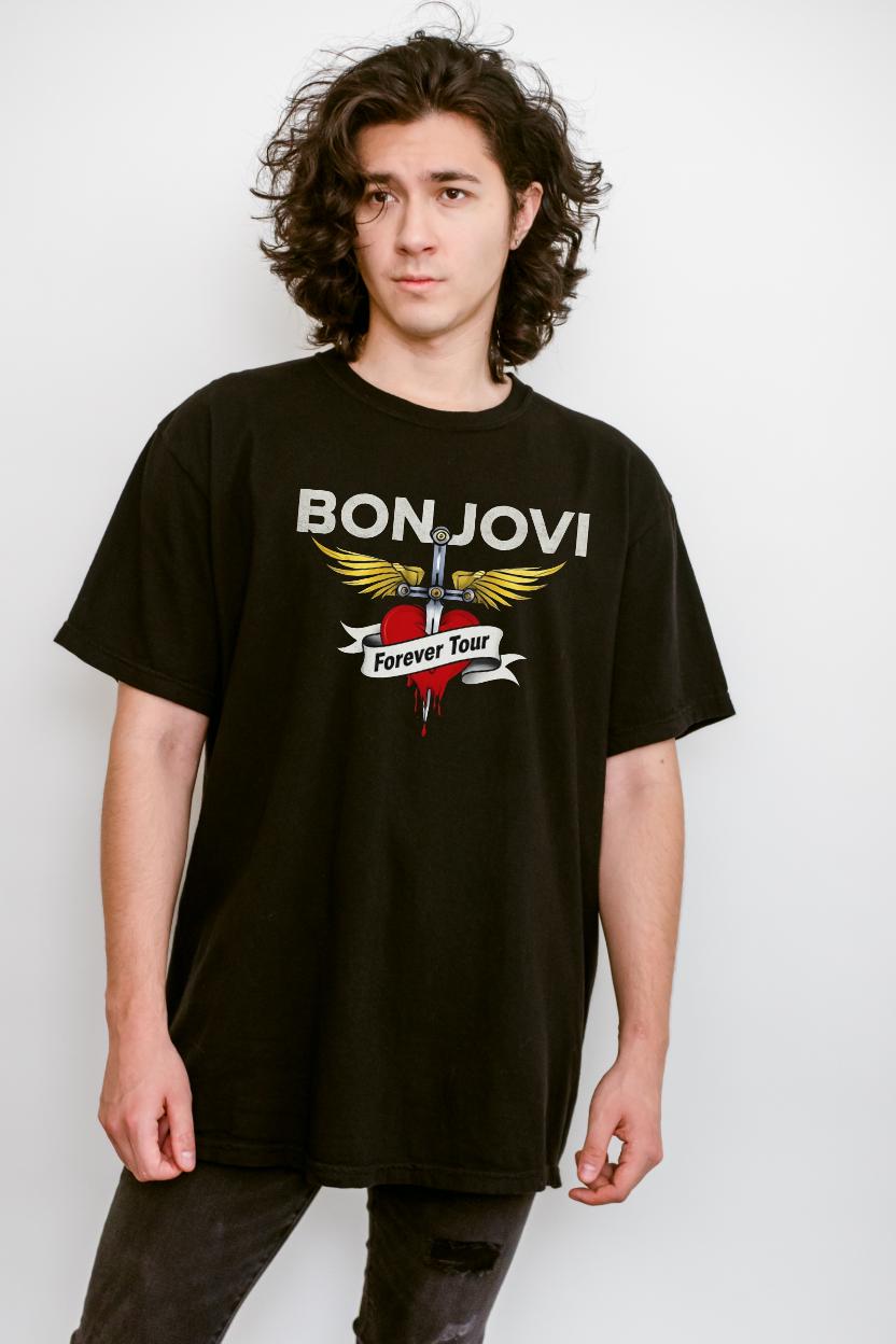 Bon Jovi Forever Tour Fan T-Shirt | Rock Band Tee | Concert Shirt Plus Sizes