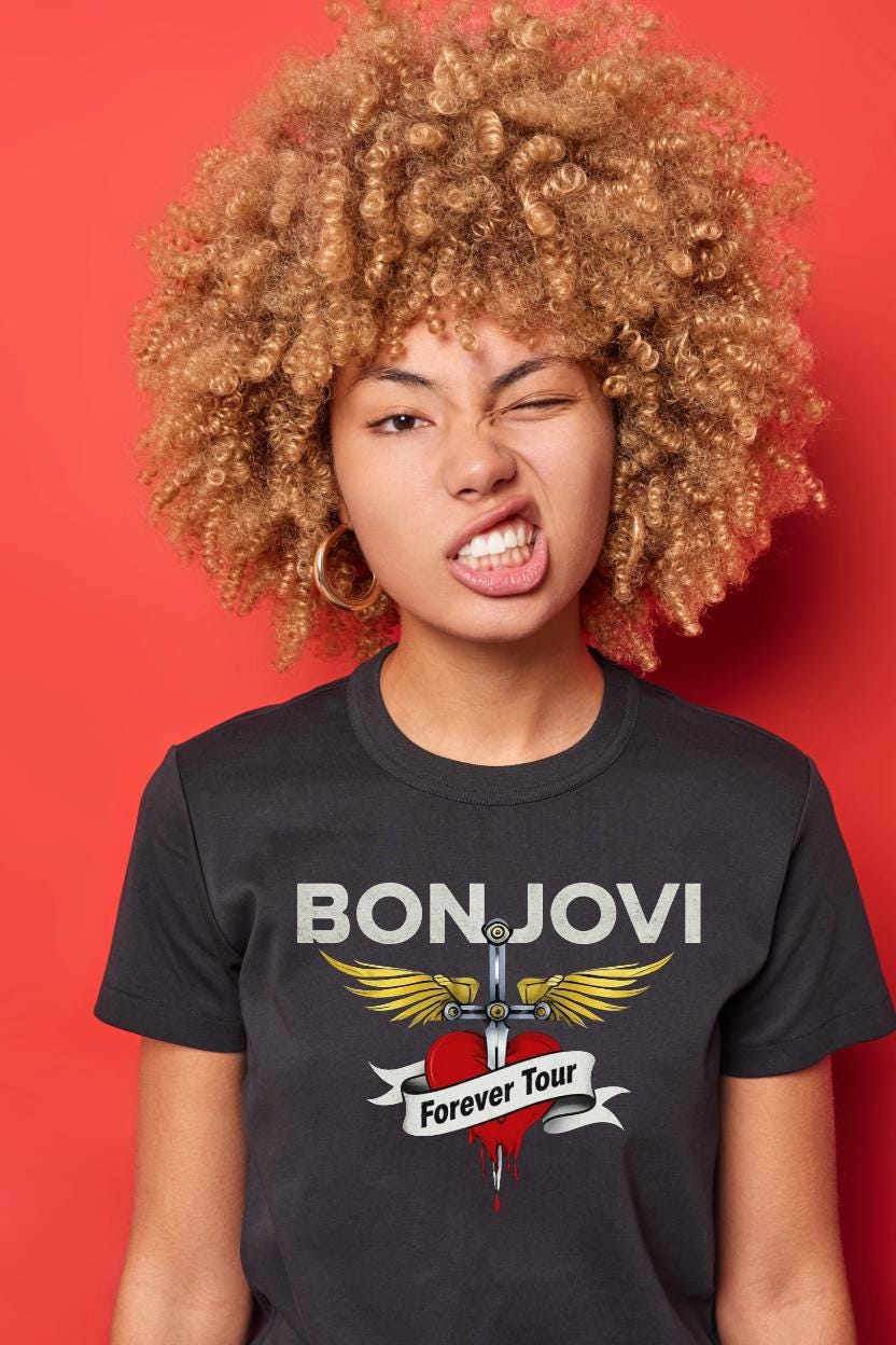 Bon Jovi Forever Tour Fan T-Shirt | Rock Band Tee | Concert Shirt Plus Sizes