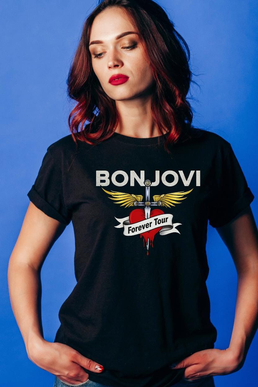 Bon Jovi Forever Tour Fan T-Shirt | Rock Band Tee | Concert Shirt Plus Sizes