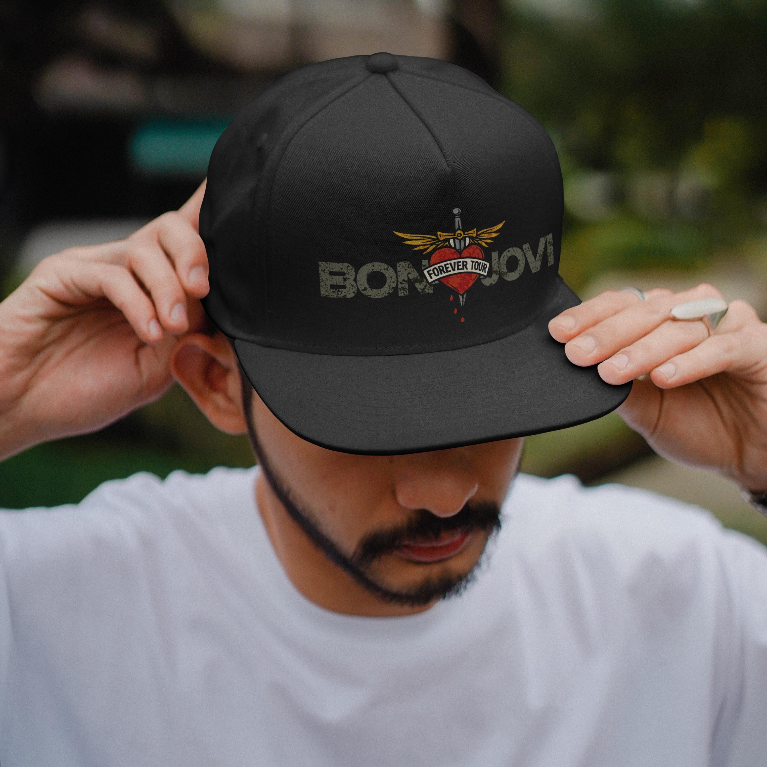 Bon Jovi Forever Tour Hat | Unisex 5-Panel Cotton Twill Cap