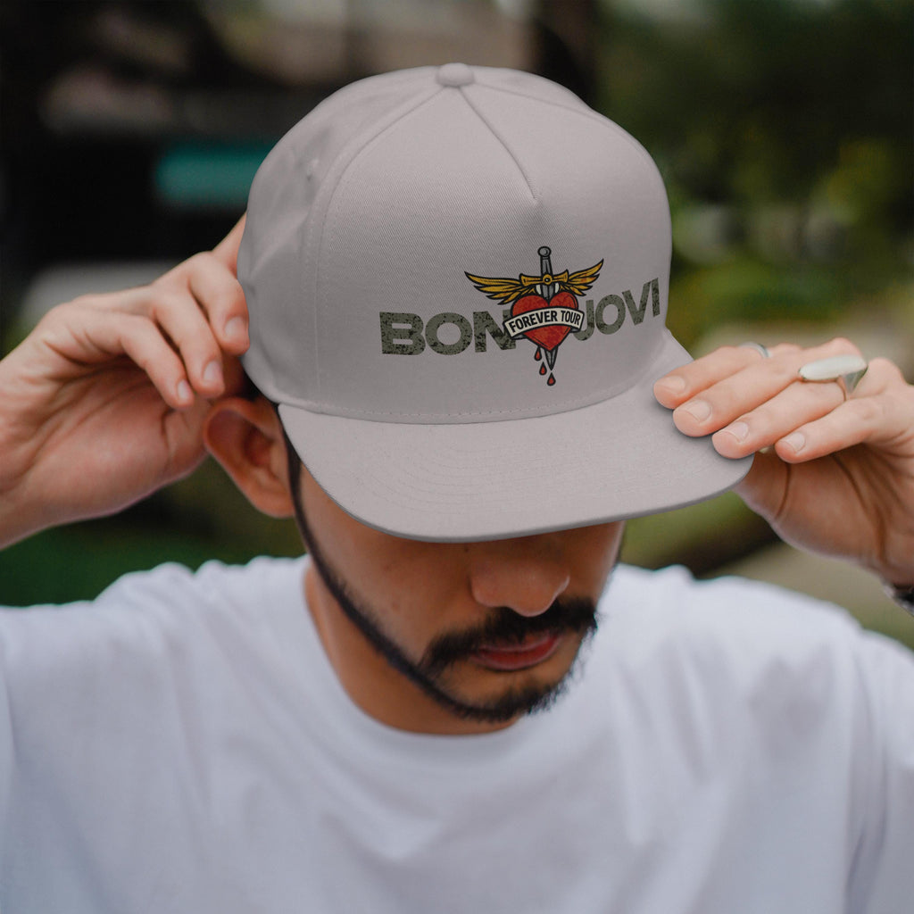 Bon Jovi Forever Tour Hat | Unisex 5-Panel Cotton Twill Cap