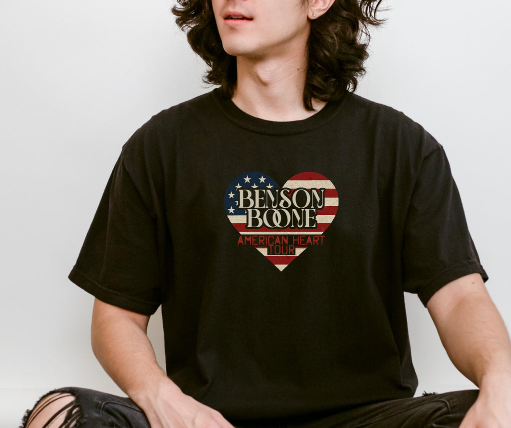 Benson Boone American Heart Tour T-Shirt | Retro Style, Music Gift