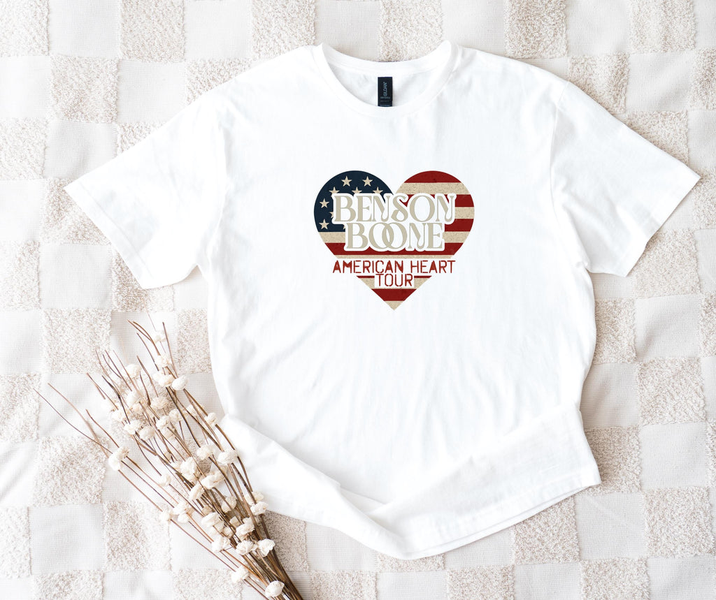 Benson Boone American Heart Tour T-Shirt | Retro Style, Music Gift