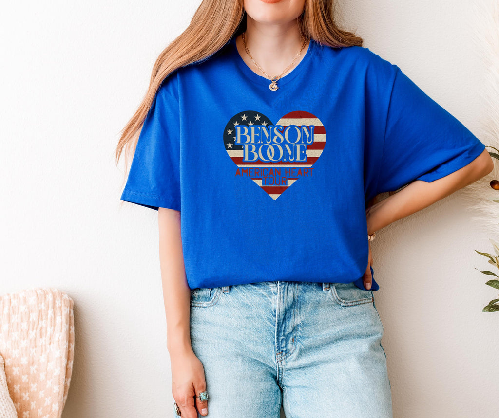 Benson Boone American Heart Tour T-Shirt | Retro Style, Music Gift