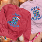 Merry Derpmas Thumbnail with a Red and Pink Sweatshirt.