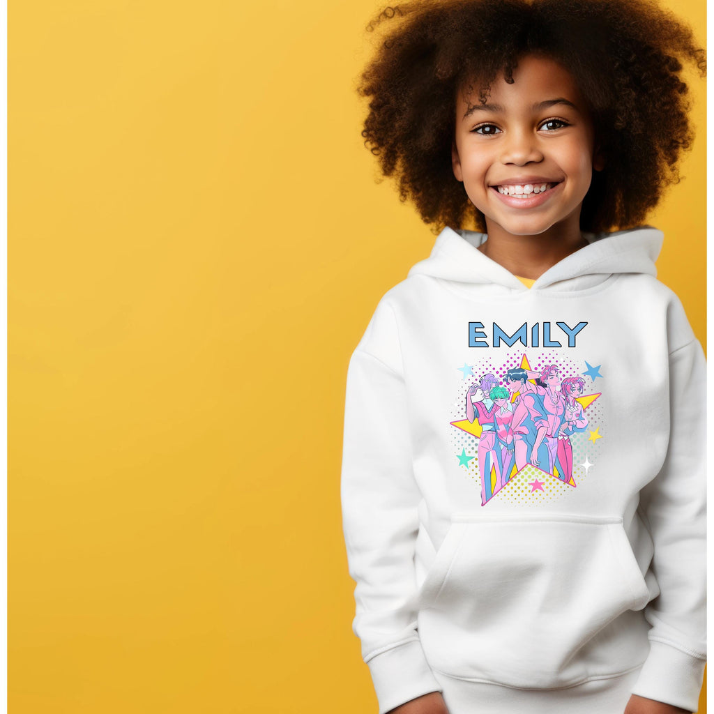 Saja Boys Personalised K-Pop Demon Hunters Kids Hoodie | Custom Name Hood | Kpop Christmas Gift