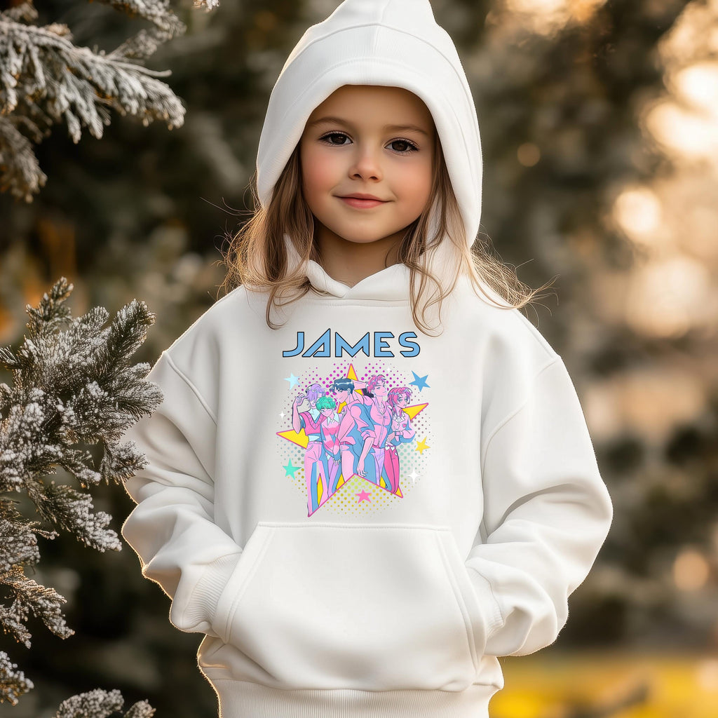 Saja Boys Personalised K-Pop Demon Hunters Kids Hoodie | Custom Name Hood | Kpop Christmas Gift