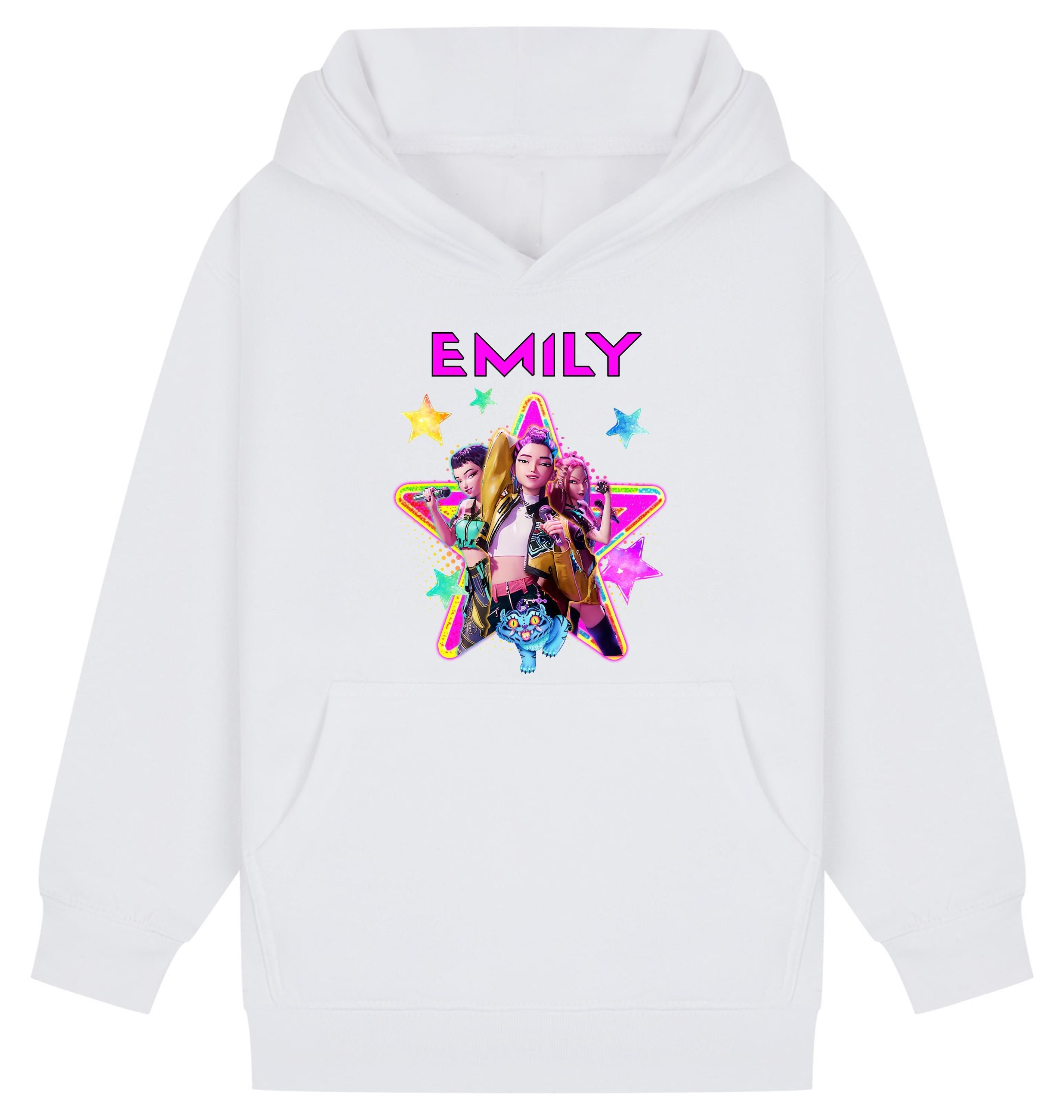 Personalised Huntrix K-Pop Demon Hunters Kids Hoodie | Custom Name Hood | Kpop Gift