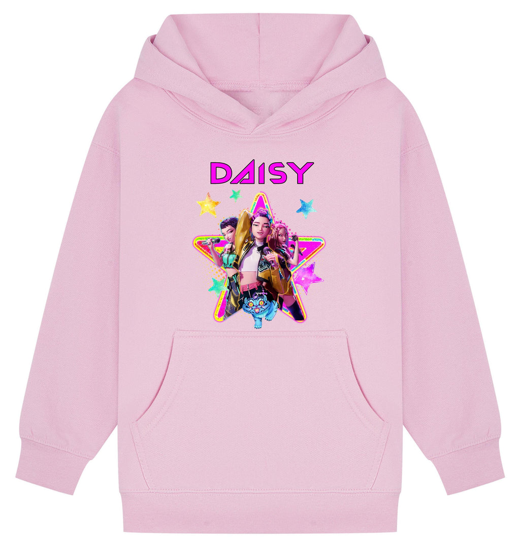 Personalised Huntrix K-Pop Demon Hunters Kids Hoodie | Custom Name Hood | Kpop Gift