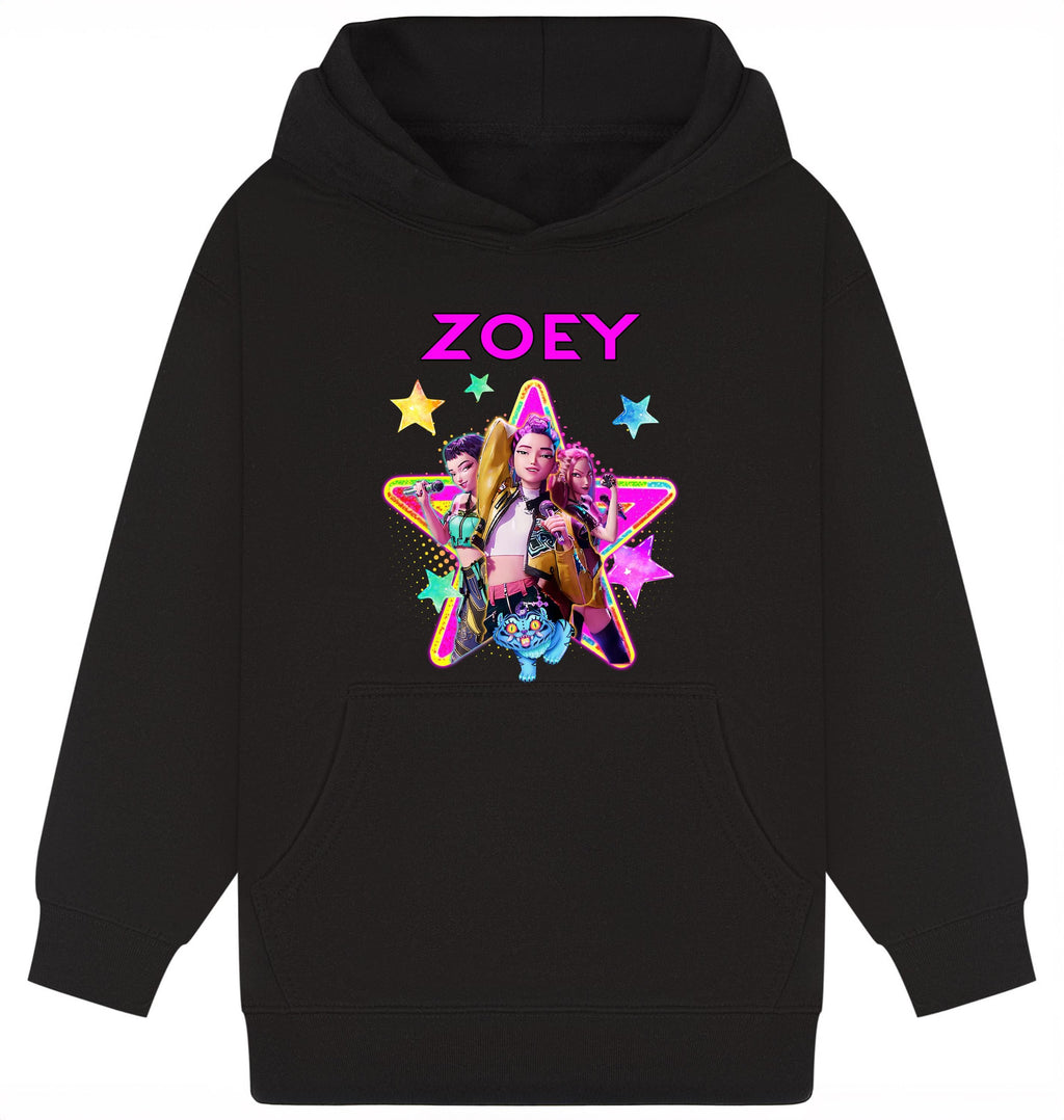 Personalised Huntrix K-Pop Demon Hunters Kids Hoodie | Custom Name Hood | Kpop Gift