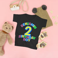 Personalised Birthday Boy Number T-Shirt with Name