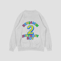 Personalised Birthday Boy Number Sweatshirt with Name & Age