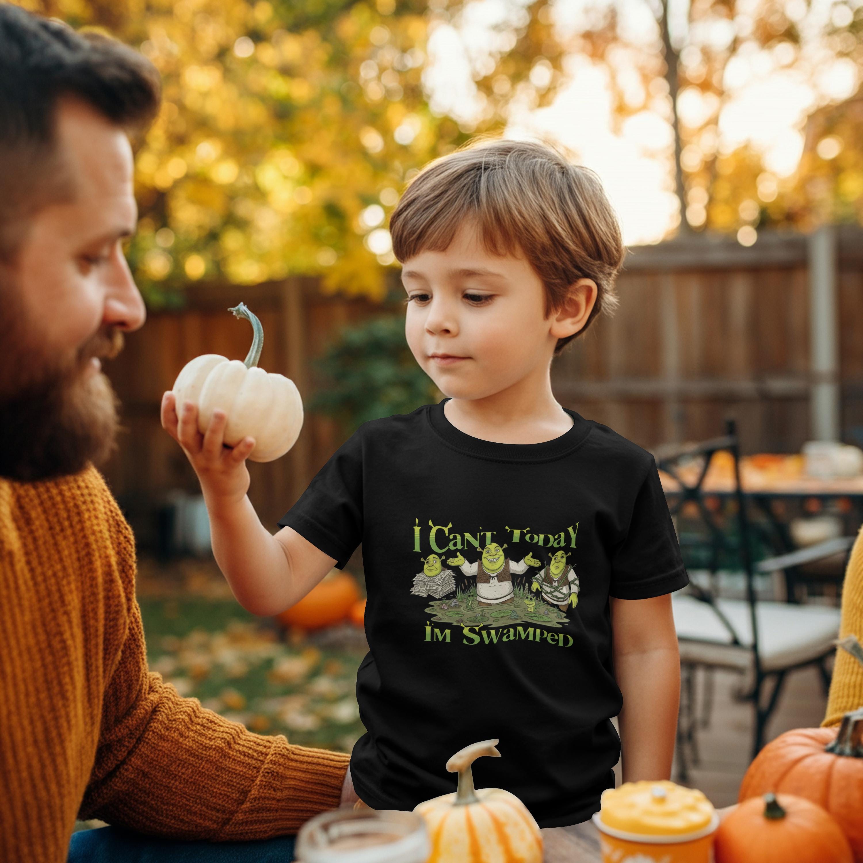 Funny Swamp Shrek Shirt - I Can’t Today I’m Swamped Fun Ogre Themed T-Shirt