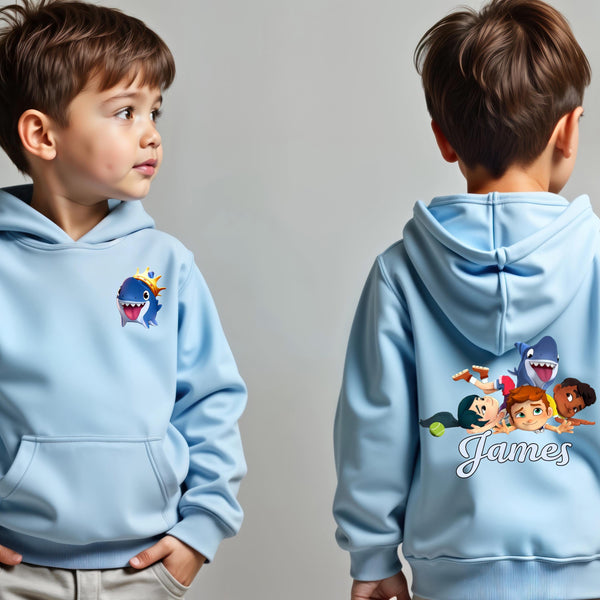 Custom Sharkdog Hoodie – Personalised double sided Kids Hoodie