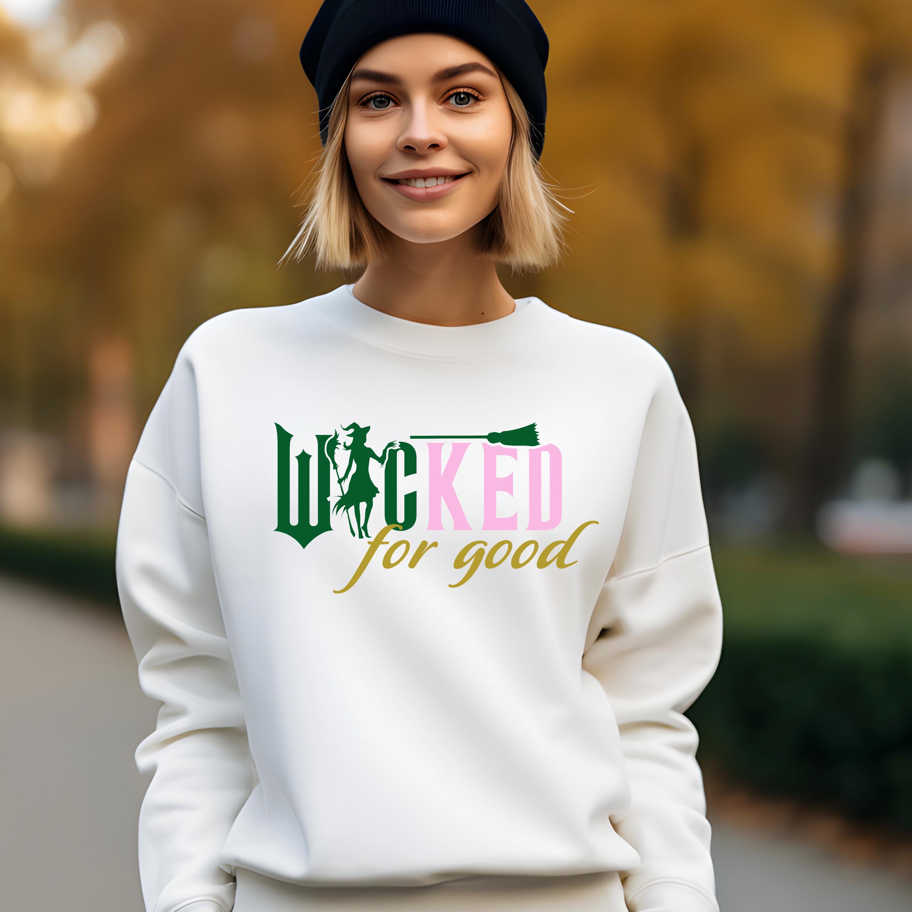 Wicked Themed Movie Sweatshirt – For Good – Cosy Jumper – Kids, adults and plus size