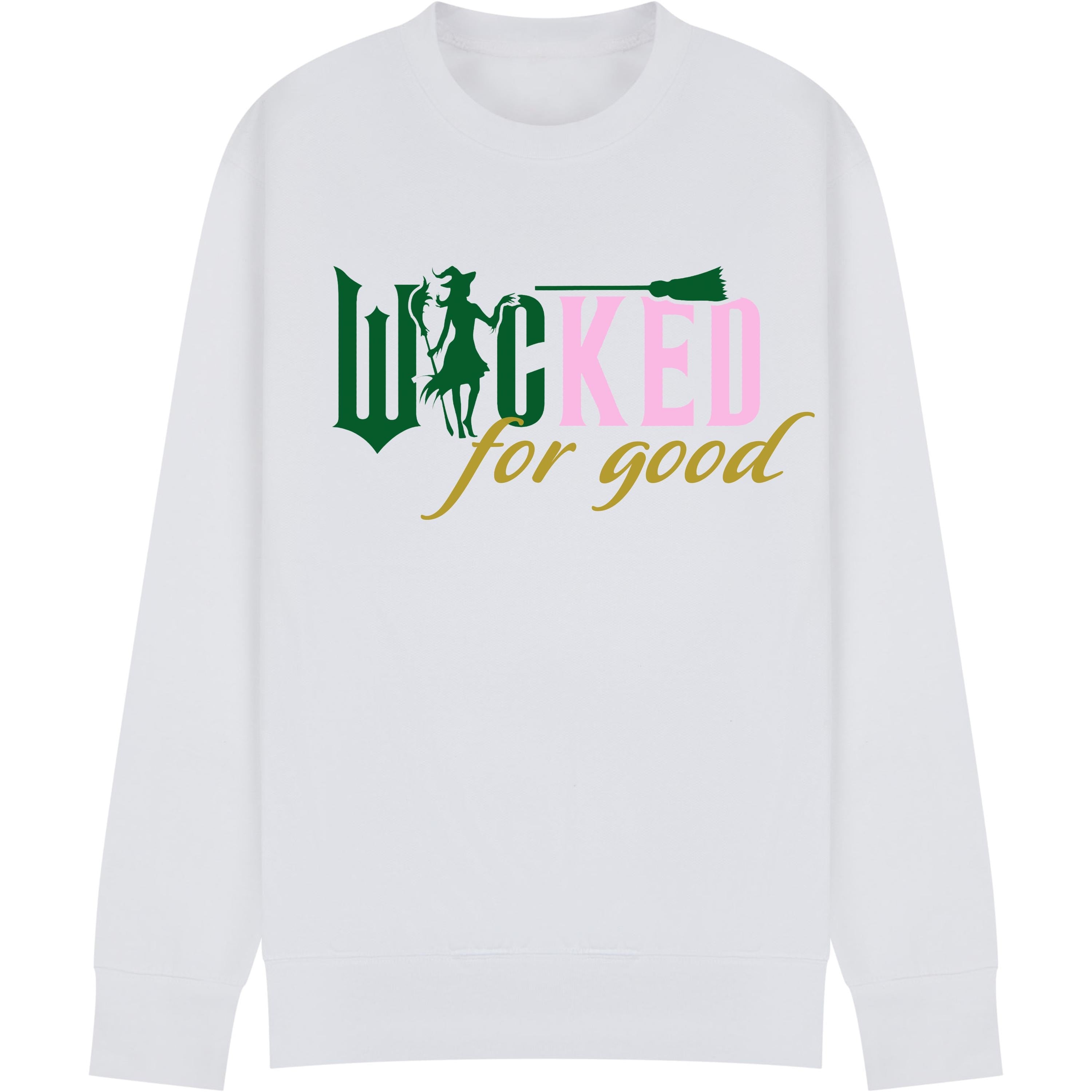 Wicked Themed Movie Sweatshirt – For Good – Cosy Jumper – Kids, adults and plus size