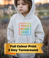 Personalised Custom Hoodie with Full Colour Design, Unisex, 2-Day Turnaround, Gift, Events & Workwear