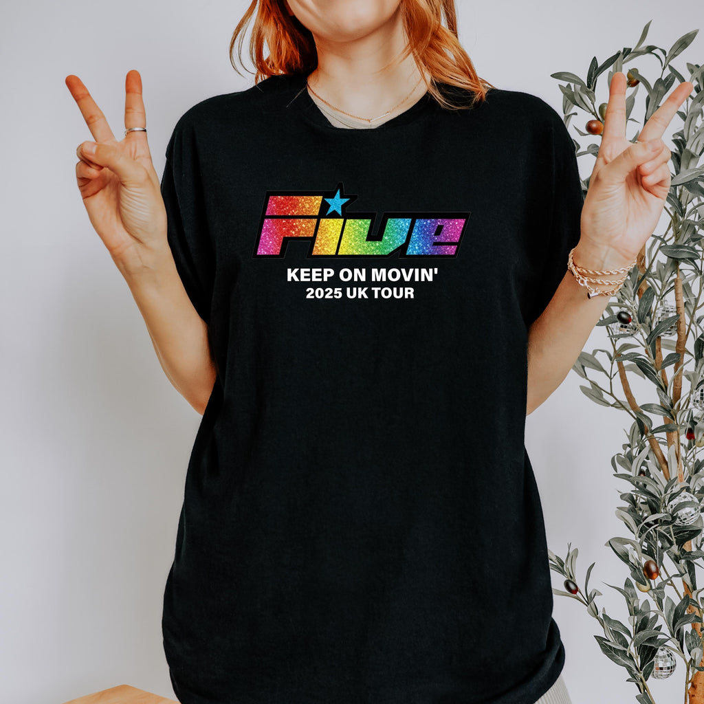 5ive Tour T-shirt - Keep on Movin' Five 2025 UK Tour - Matching Outfits - Quick Delivery