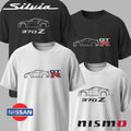 Nissan JDM Car Silhouette T-Shirt, Motorsport Gift for Enthusiasts, Skyline, GTR, Cotton Shirt