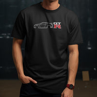 Nissan JDM Car Silhouette T-Shirt, Motorsport Gift for Enthusiasts, Skyline, GTR, Cotton Shirt