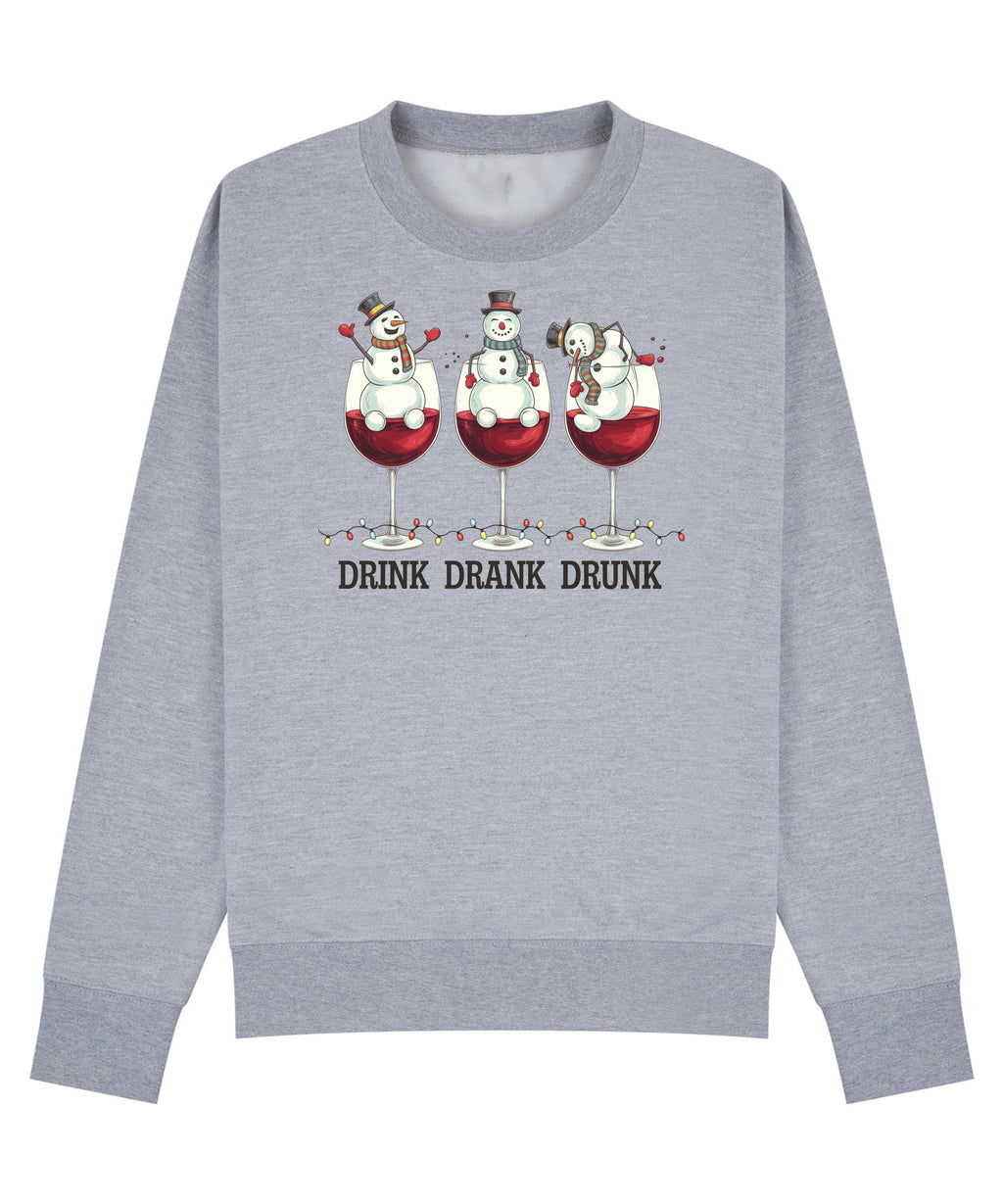 Drink Drank Drunk Christmas Jumper – Festive sweatshirt for Work Parties, Family Gatherings & Drinks!