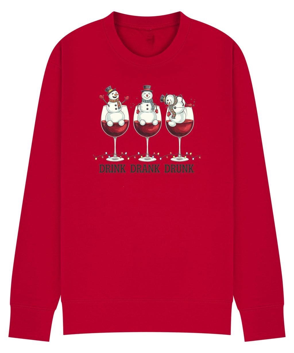 Drink Drank Drunk Christmas Jumper – Festive sweatshirt for Work Parties, Family Gatherings & Drinks!