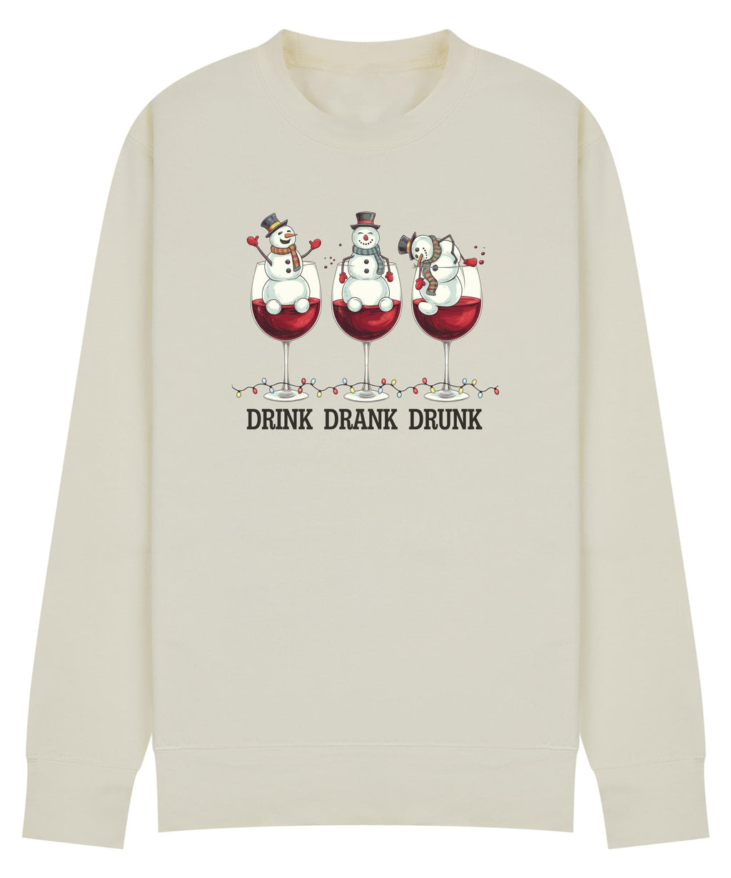 Drink Drank Drunk Christmas Jumper – Festive sweatshirt for Work Parties, Family Gatherings & Drinks!