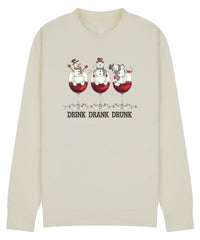 Drink Drank Drunk Christmas Jumper – Festive sweatshirt for Work Parties, Family Gatherings & Drinks!