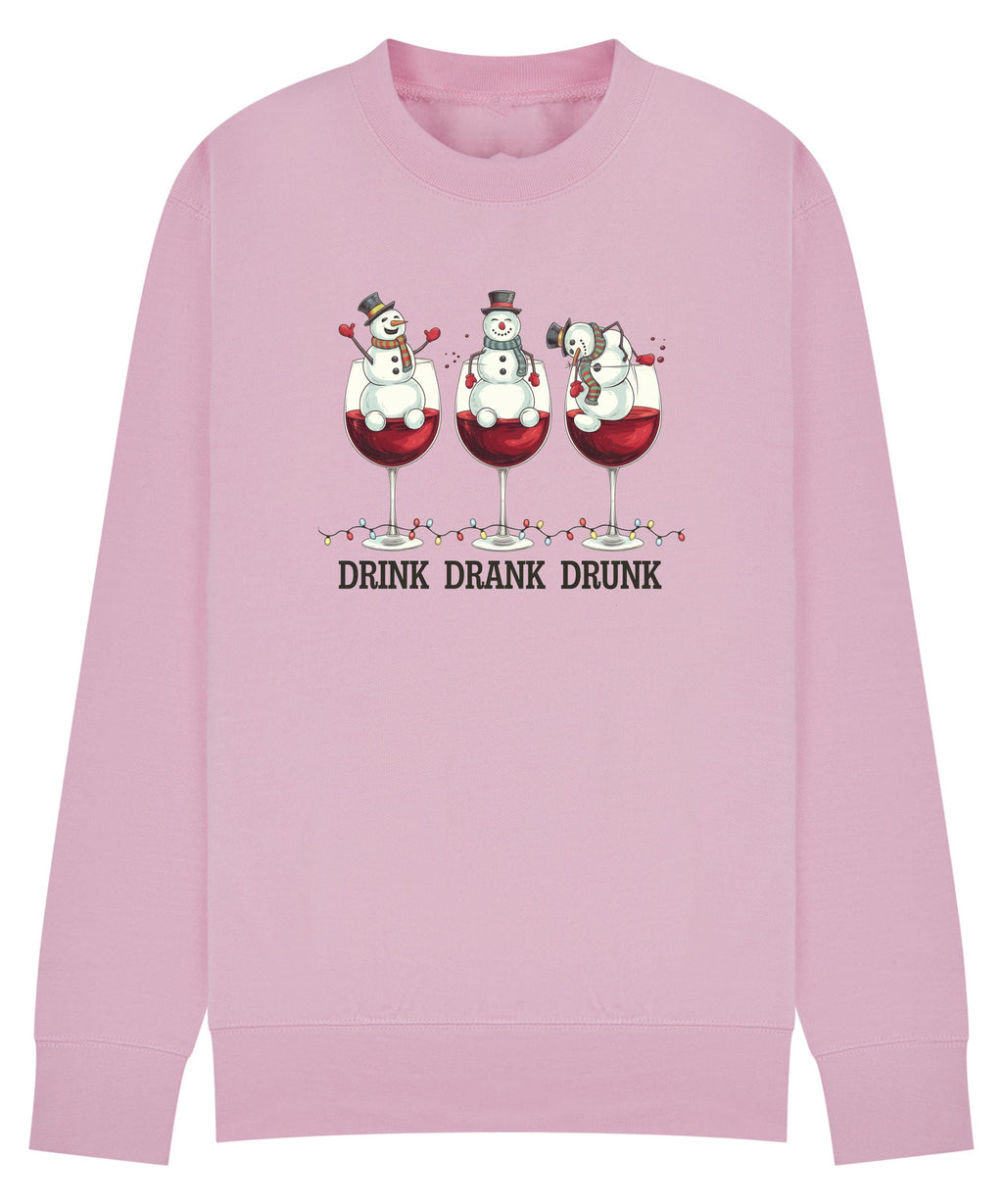 Drink Drank Drunk Christmas Jumper – Festive sweatshirt for Work Parties, Family Gatherings & Drinks!