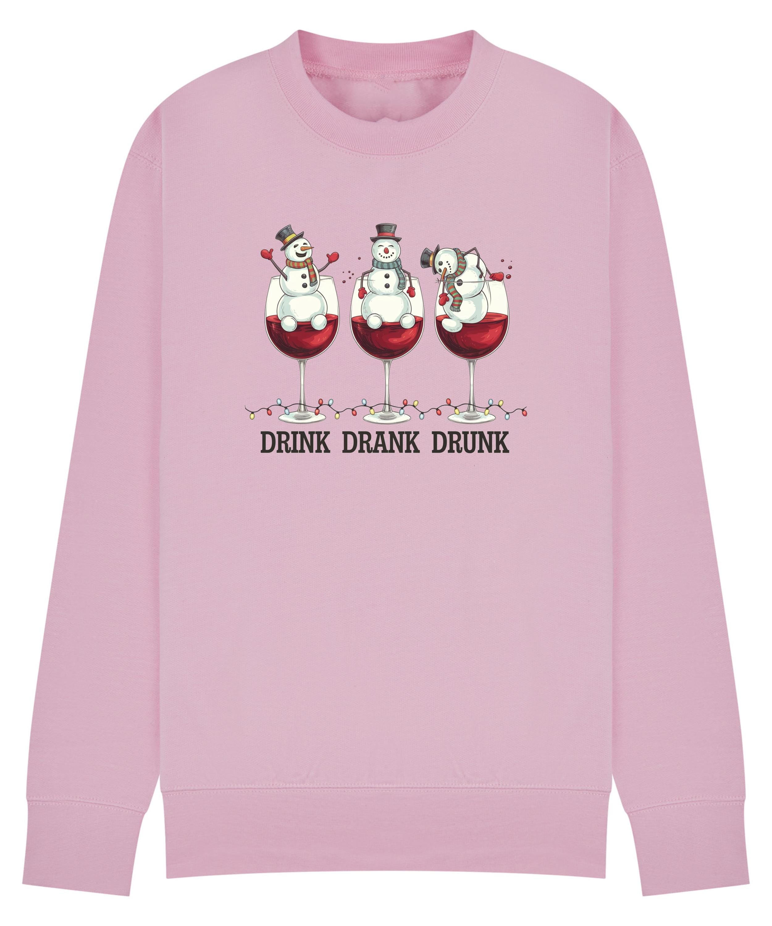 Drink Drank Drunk Christmas Jumper – Festive sweatshirt for Work Parties, Family Gatherings & Drinks!