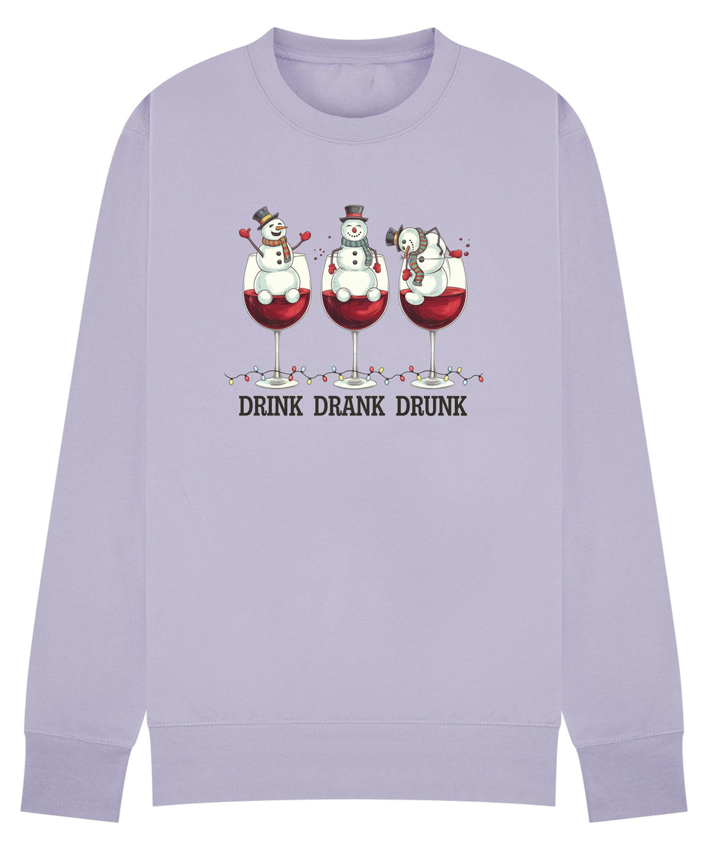 Drink Drank Drunk Christmas Jumper – Festive sweatshirt for Work Parties, Family Gatherings & Drinks!