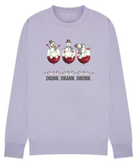 Drink Drank Drunk Christmas Jumper – Festive sweatshirt for Work Parties, Family Gatherings & Drinks!