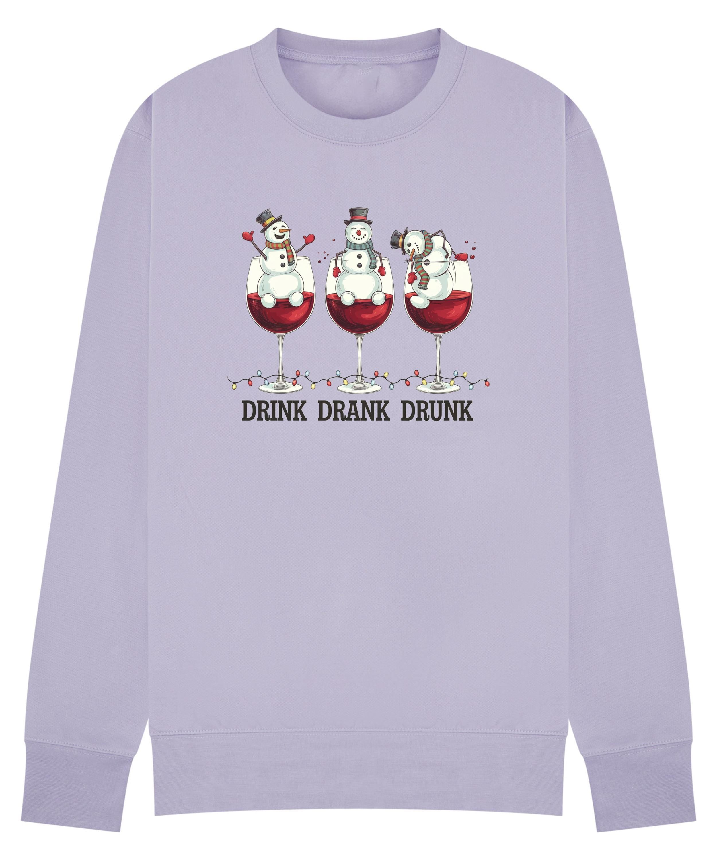 Drink Drank Drunk Christmas Jumper – Festive sweatshirt for Work Parties, Family Gatherings & Drinks!
