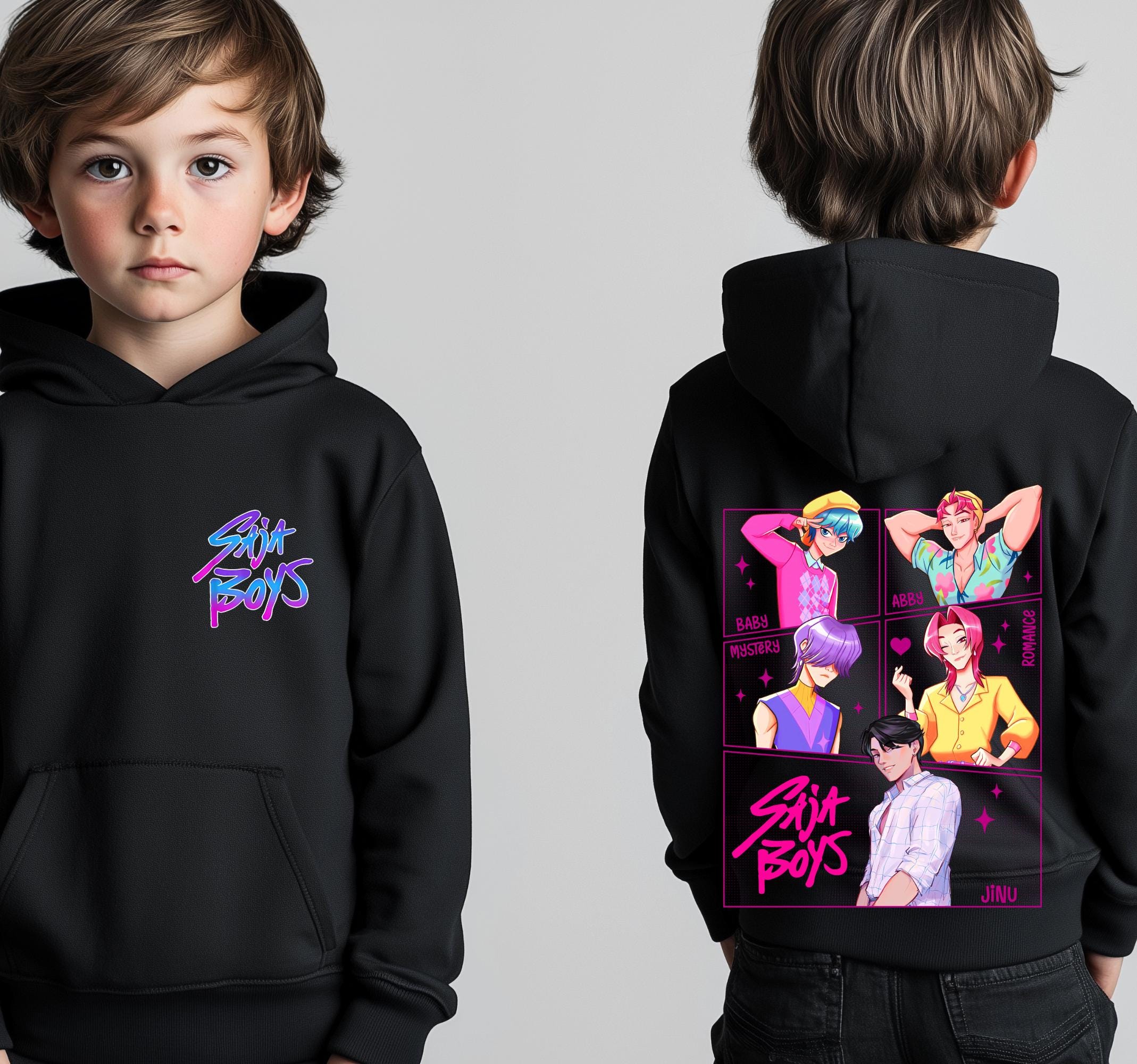 Saja Boys KPop Demon Hunters Hoodie | Unisex K-Pop Anime Style | Fan Made Design